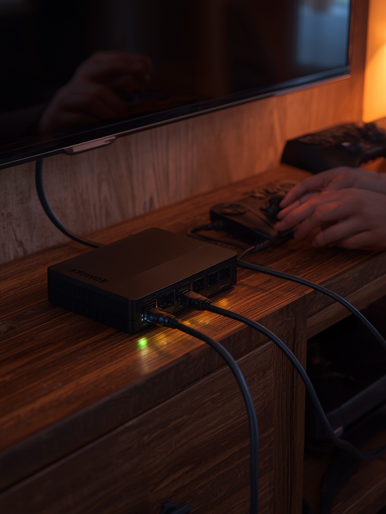 NETGEAR 5-port switch in action