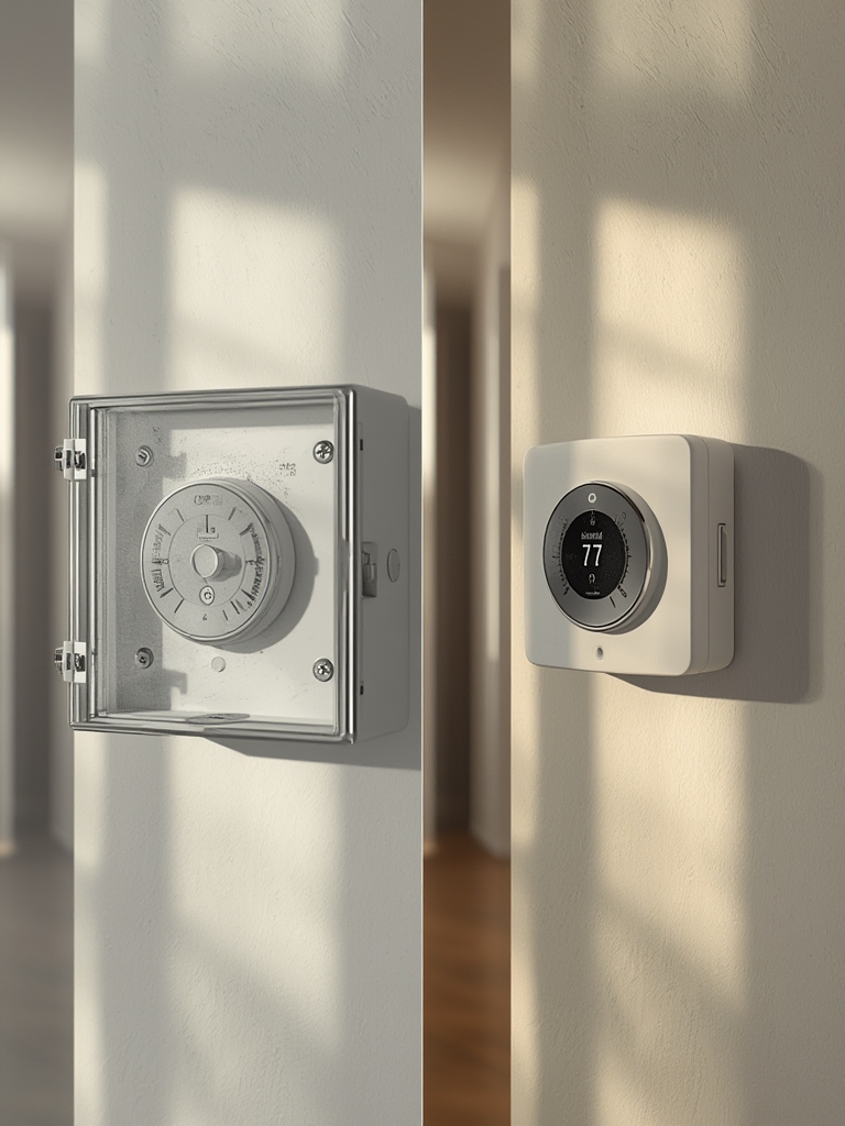 Honeywell thermostat guard in action