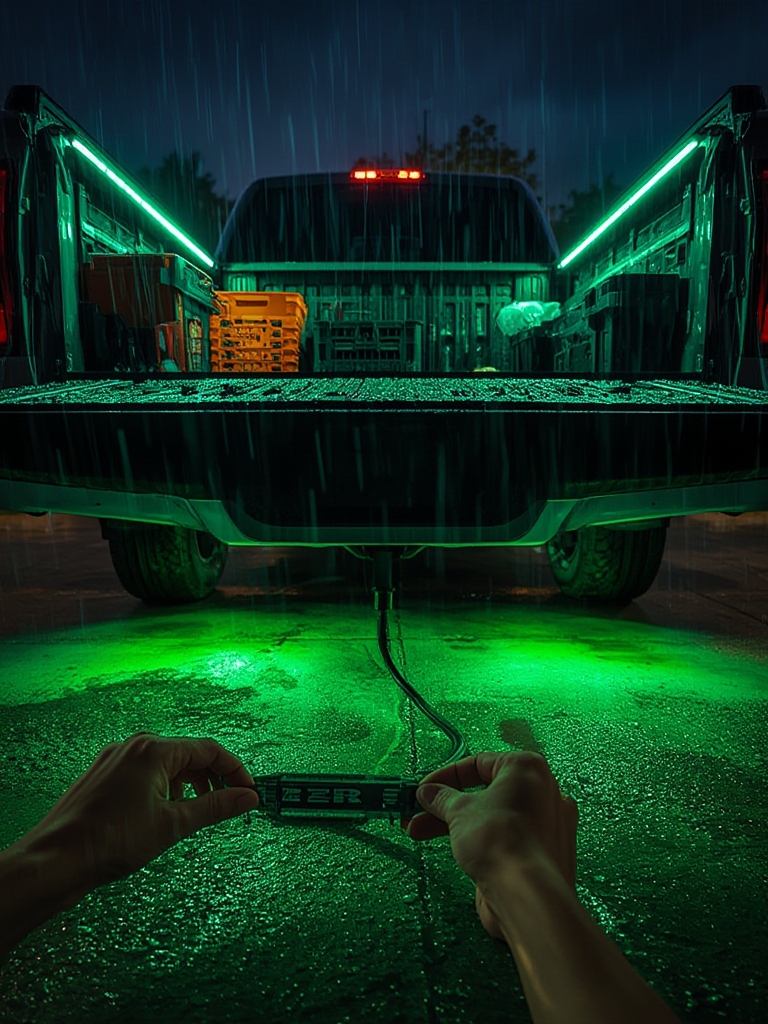 truck bed lights in action