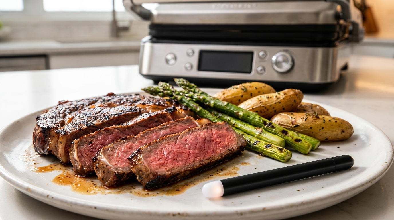 Ninja Foodi grill in action