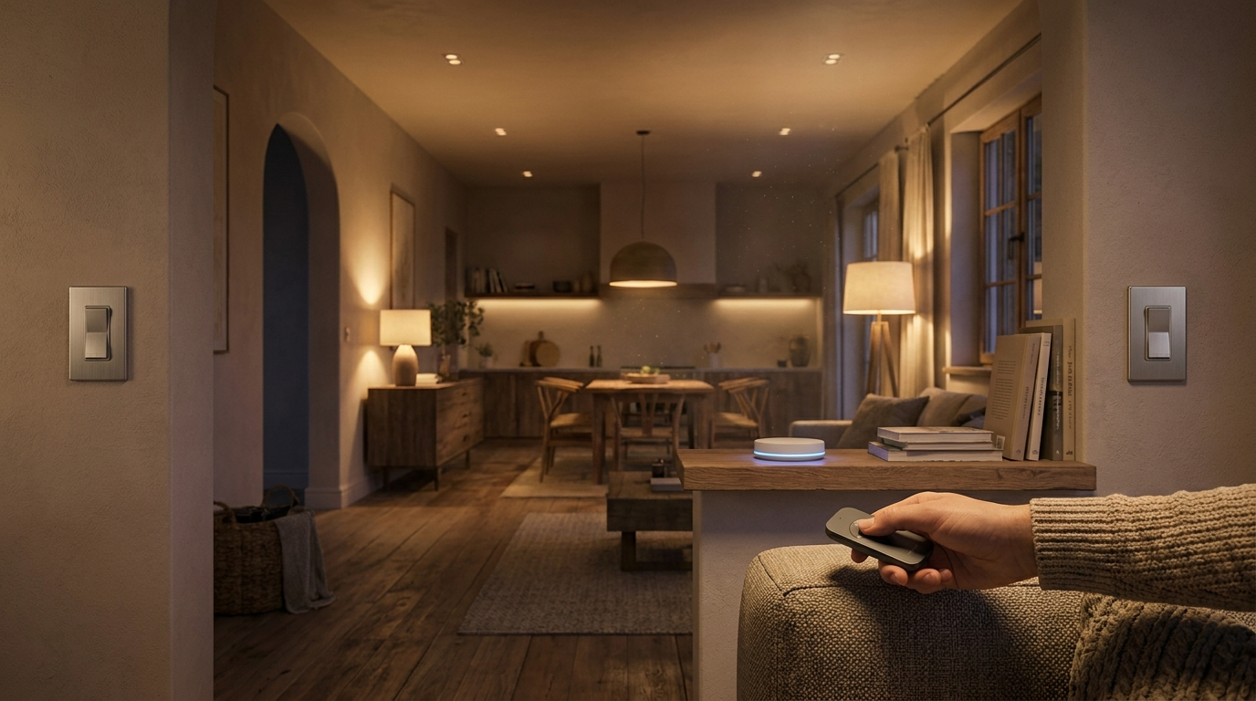 Lutron Caseta dimmer in action