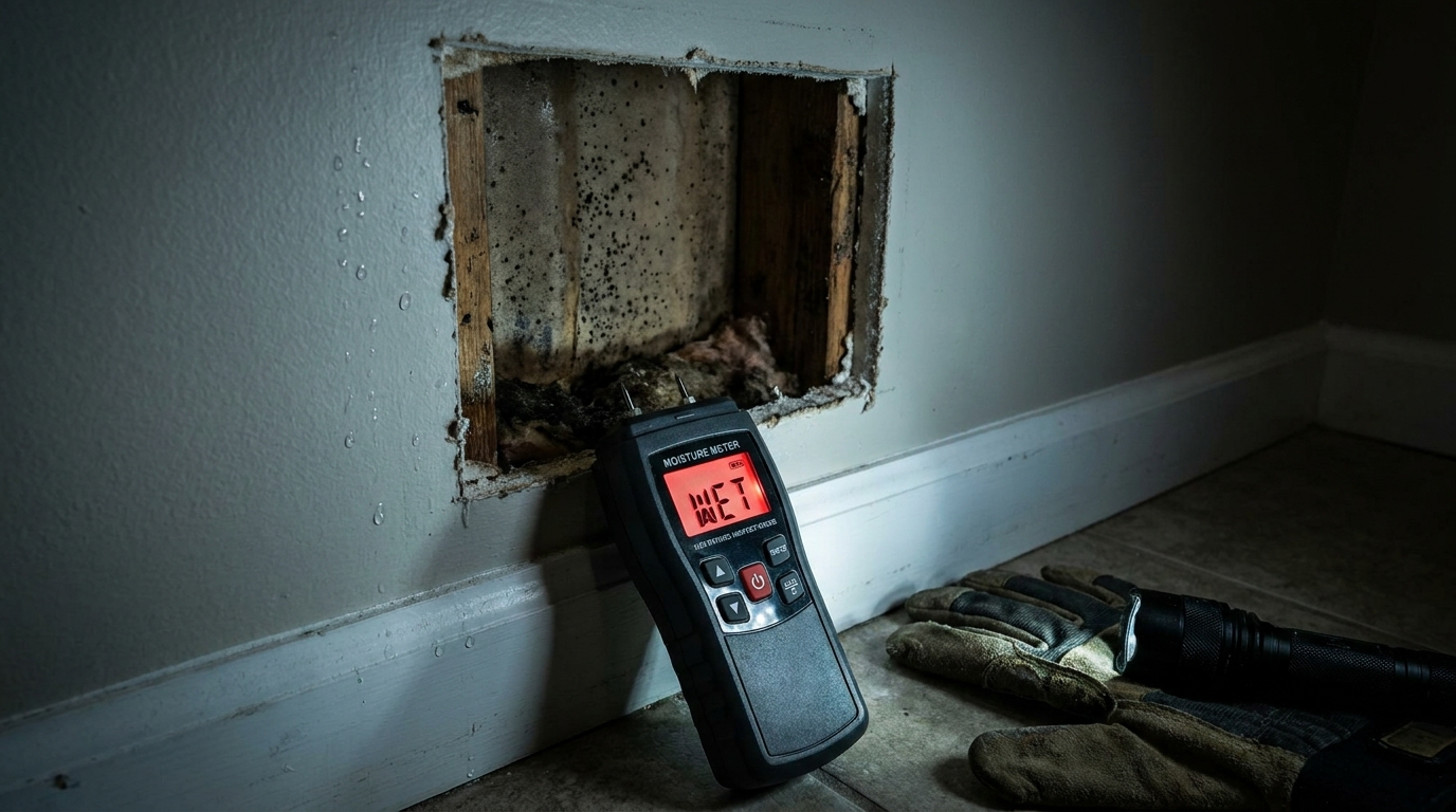 MMD4E moisture meter in action