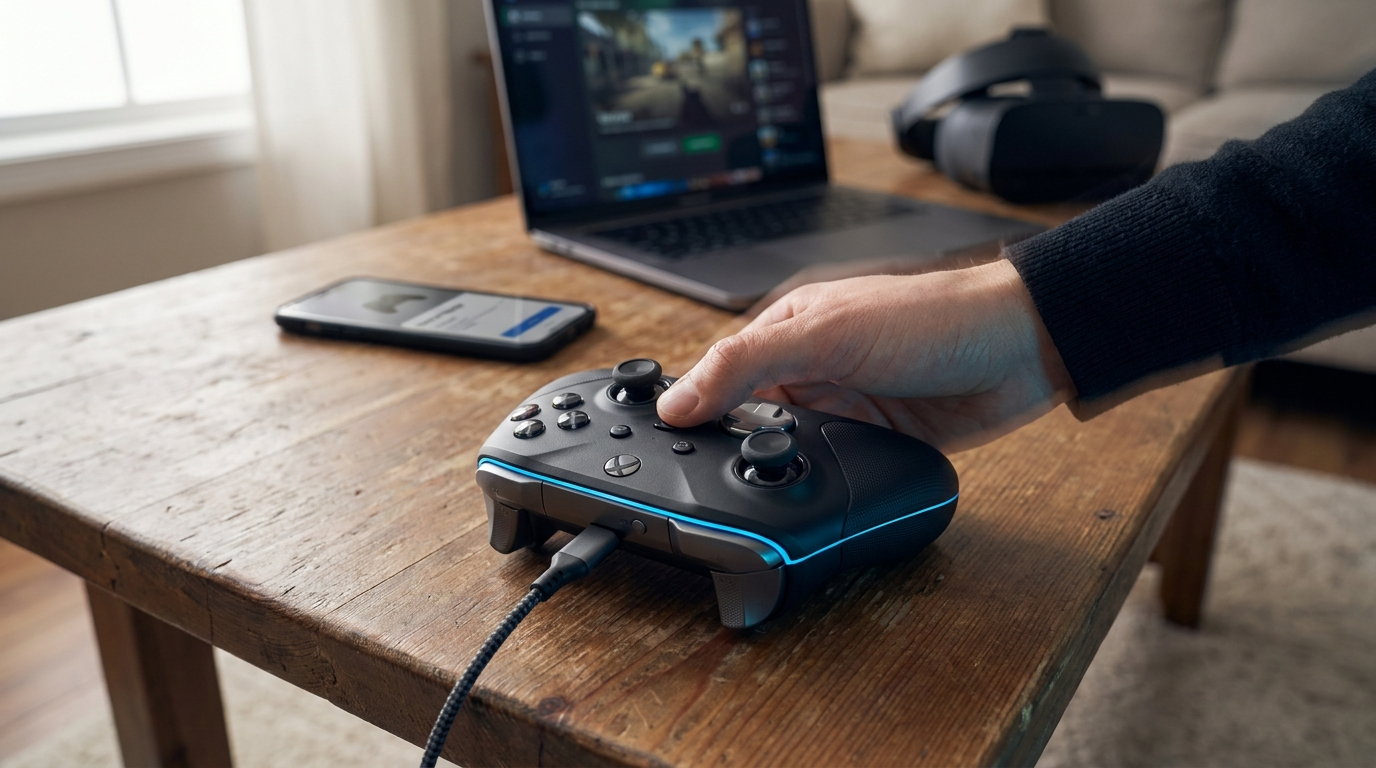 xbox wireless controller in action