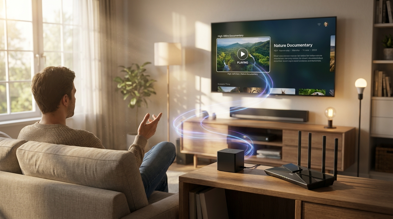 fire tv cube in action