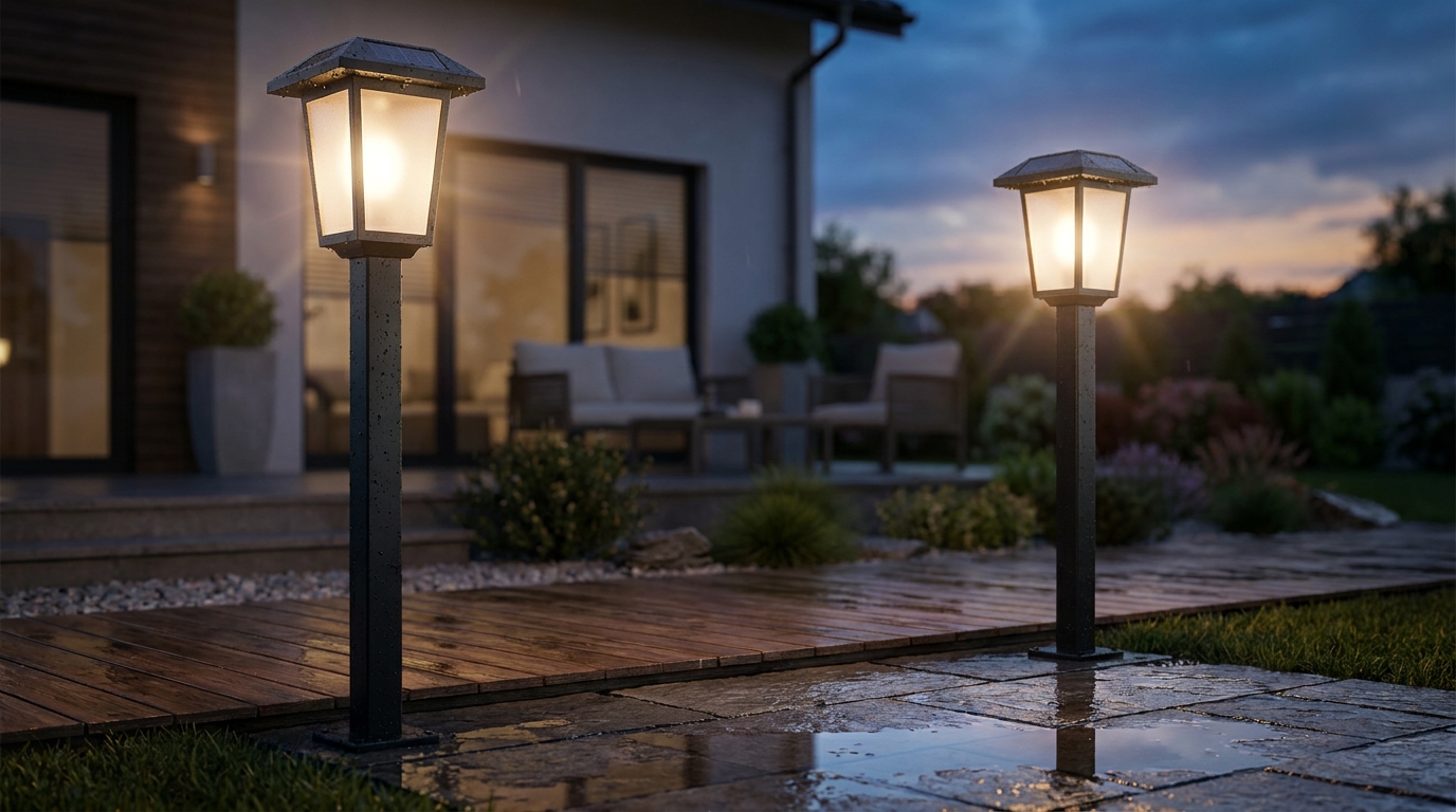 solar post lights product view